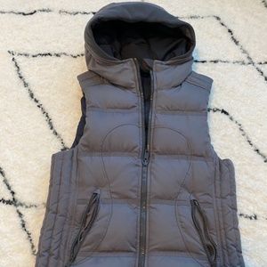 Lululemon Grey Reversible Vest with Hood